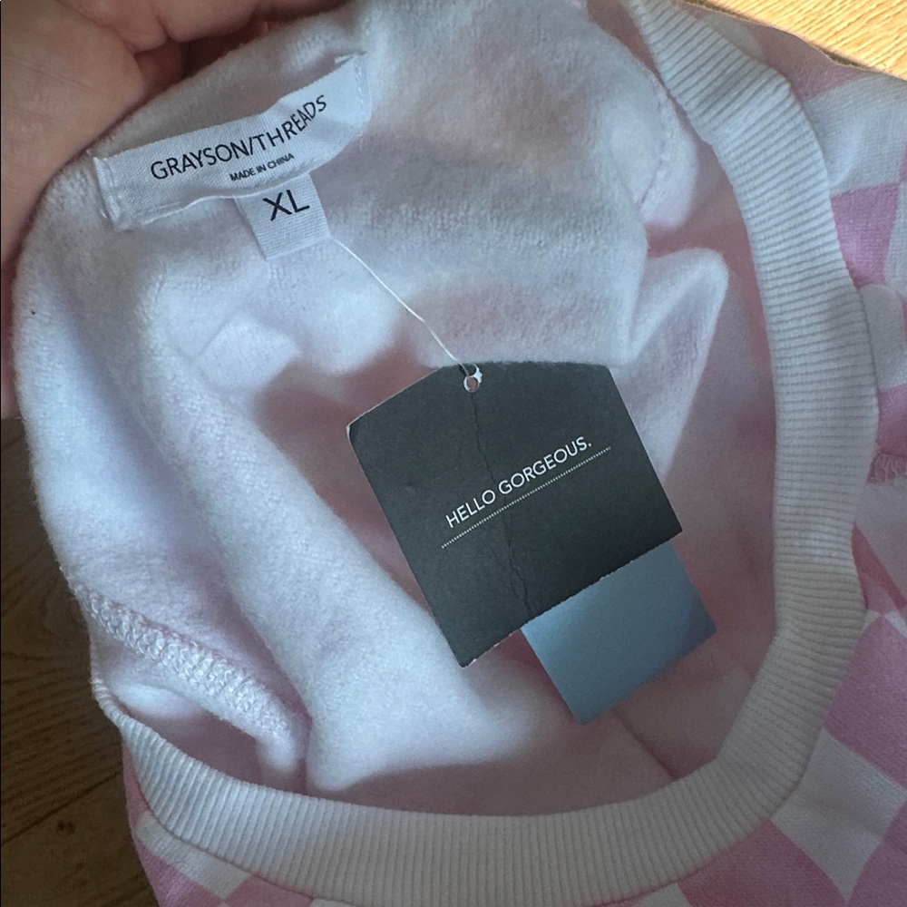 Grayson Threads Checkered Crewneck Sweatshirt XL … - image 2